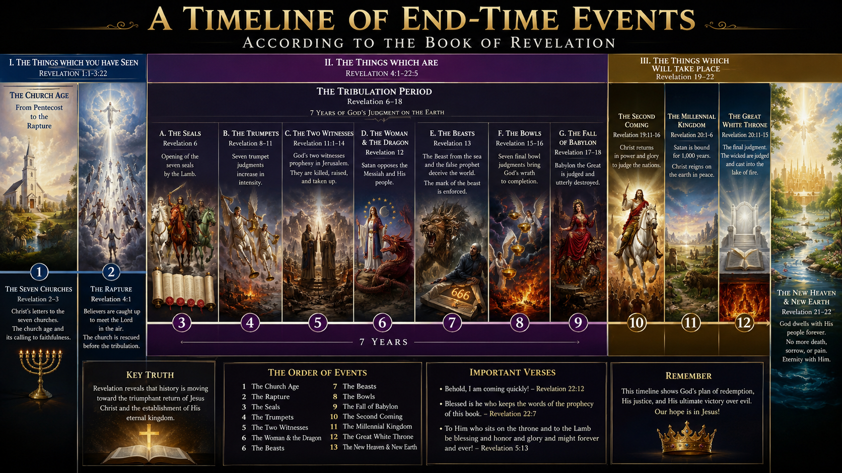 A Detailed Timeline of End-Time Events According to the Book of Revelation