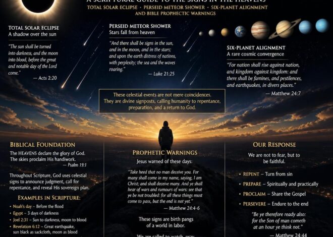 Signs in the Heavens: What Does the Bible Say About the Solar Eclipse, Meteor Shower, and Six-Planet Alignment?